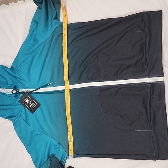 Etcyy Sweatshirt Active Streetwear Zipper Ombre Jacket. M - Picture 9 of 13